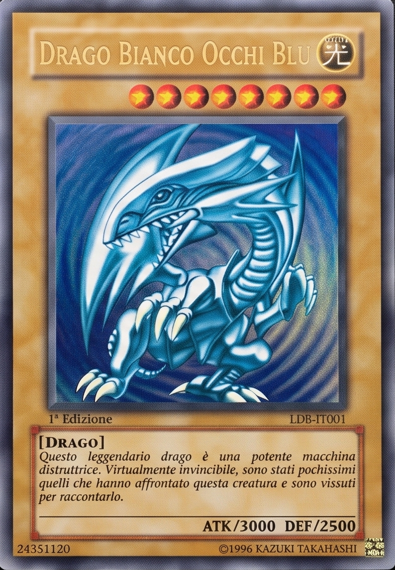 Drago Bianco Occhi Blu
